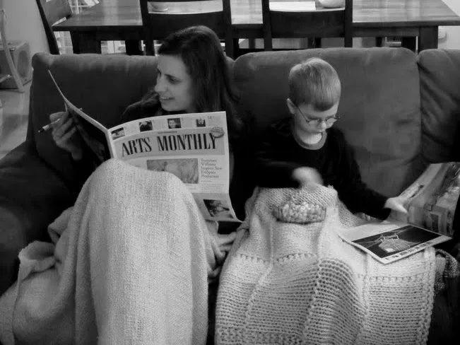 Parent and child reading together